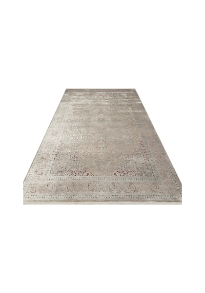 Hoom Rugs Babylon Bbl 02 Rayon Viskon Eskitme Desenli Gri Vintage Salon Halısı Gri