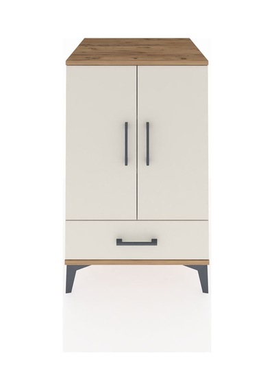 Kronos Komodin 3 Raflı Tek Çekmeceli 2 Kapaklı 60x59x96 Çam-aytaşı Atlas Çam