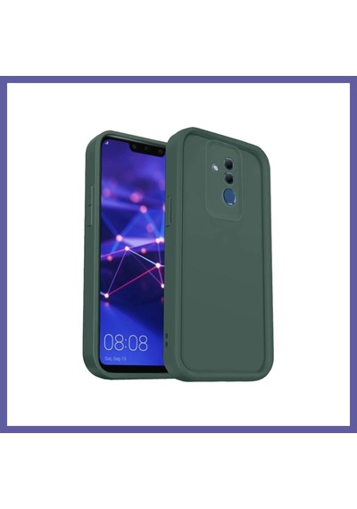 Bezos Huawei Mate 20 Lite Uyumlu Kılıf Viera Silikon - Koyu Yeşil Nıda