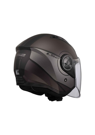 Ls2 Airflow Cover Açık Motosiklet Kaskı Mat Siyah - Gri