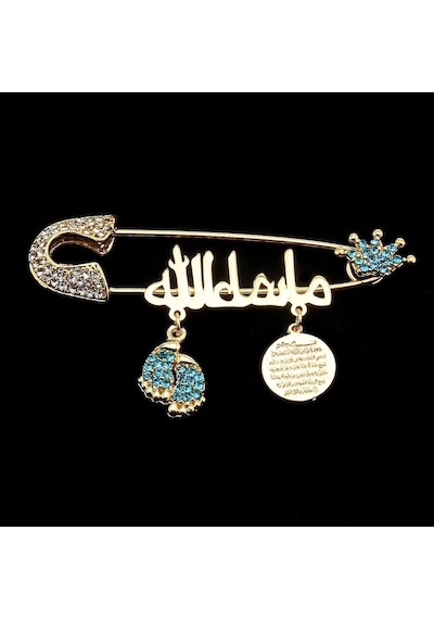 Sahiaksesuar Arapça Maşallah Yazılı Bebek Yaka Iğnesi 33