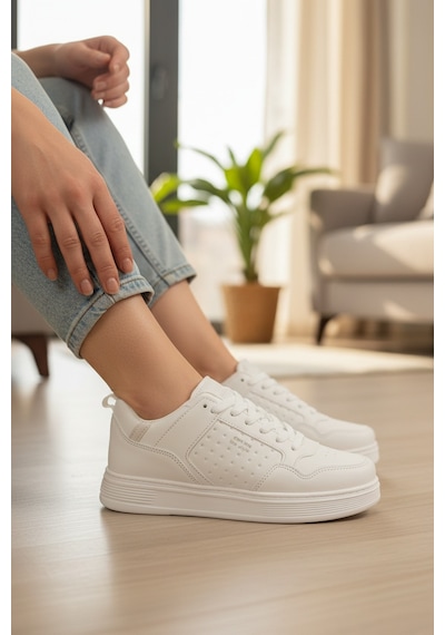 Enoch Kadın Spor Ayakkabı Perfore Detaylı Casual Sneaker Comfort Taban Günlük Yürüyüş Ayakkabısı Bej Enoch Kadın Spor Ayakkabı Perfore Detaylı Casual Sneaker Comfort Taban Günlük Yürüyüş Ayakkabısı Bej