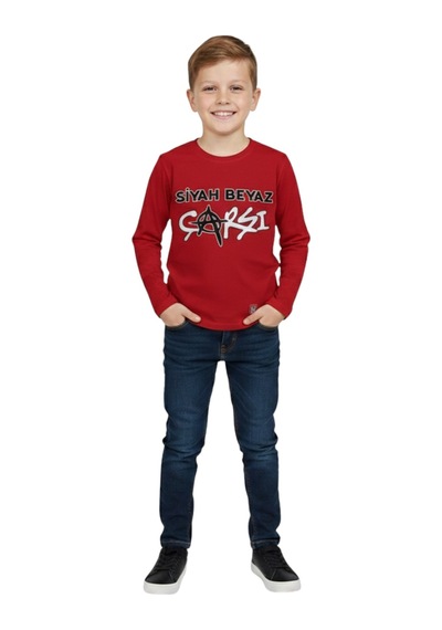Beşiktaş Orijinal Lisanslı Uzun Kol Sweatshirt Kırmızı