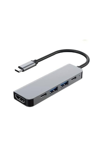 Hb-01 Type C Hub Hdmı Usb Pd Metal A Kalite 4k Hd Pd 100w Hub
