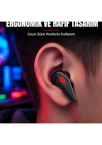 Led Işıklı Kablosuz Kulaklık Ergonomik Tasarım Yeni Nesil 00