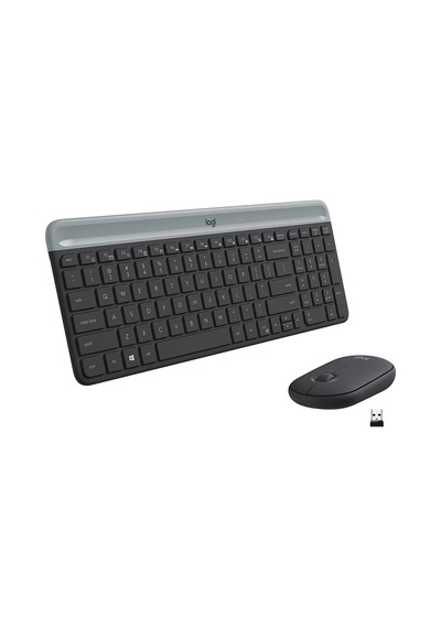 Logitech Mk470 Kablosuz İnce Türkçe Q Klavye Mouse Seti - Siyah