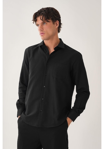 Erkek Slim Fit Gömlek Siyah