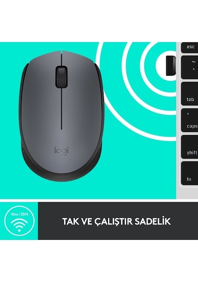 Logıtech M170 Usb Siyah Kablosuz Mouse 910-004642