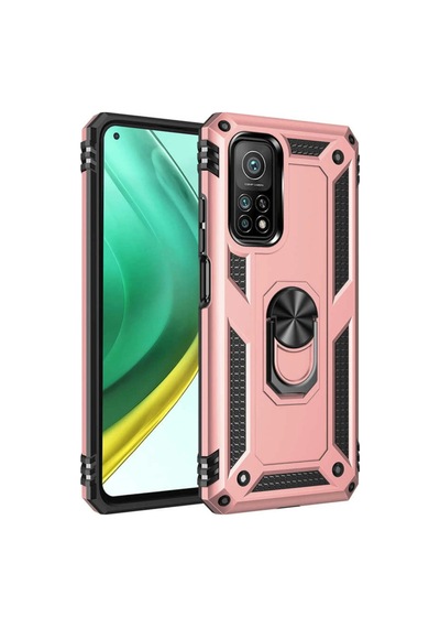 Newface - 364 - Xiaomi Mi 10t Pro Kılıf Sofya Yüzüklü Silikon Kapak - Metemıx - - Rose