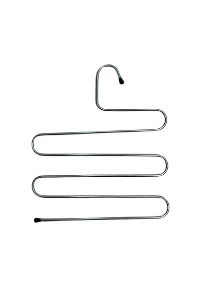 3 Adet Metal Dolap İçi Krom Askı 5 Katlı Paslanmaz Organizer Pantalon Eşarp Etek Askısı Metal Beyaz Diğer