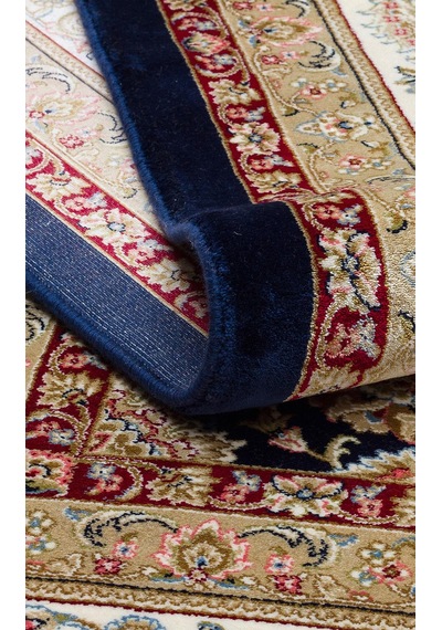 Eko Halı Isfahan Isf 03 Navy Cream Klasik Desenli Yüksek Kalite Sık Dokuma Makine Halısı