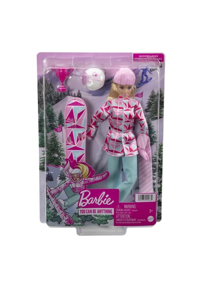 Barbie Snowboard Sporcusu Manken Bebek Hcn32 Barb