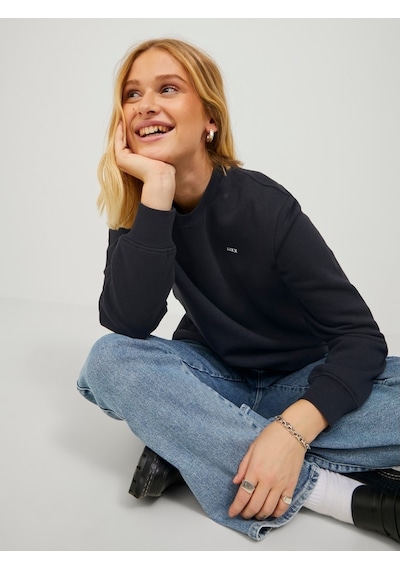 Jjxx Sıfır Yaka Rahat Kesim Siyah Kadın Sweatshirt 12223962 001