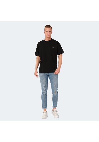 Slazenger KULANA Oversize Erkek Oversıze Siyah Tişört