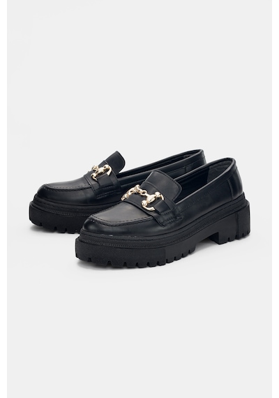 Darian Tokalı Bayan Loafer Ayakkabı- Siyah