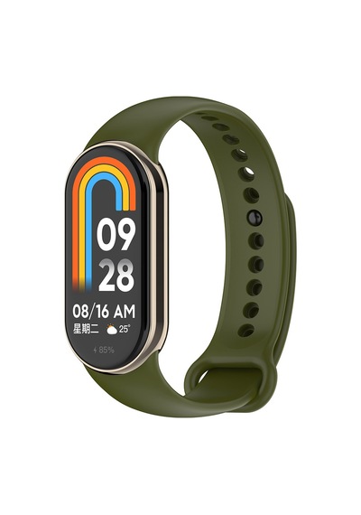 Xemu Xiaomi Mi Band 8 Serisi Klasik Kordon Silikon Strap Kayış-haki