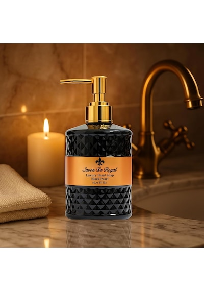 Savon De Royal Luxury Vegan Sıvı Sabun Black Pearl 500 Ml, Portakal, Vanilya
