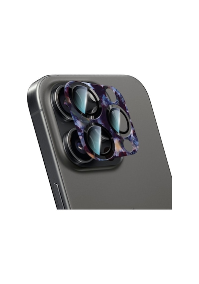 Apple Uyumlu   iPhone 16 Pro Caseworld Crystal Color Serisi Full Kamera Lens Koruyucu Mor