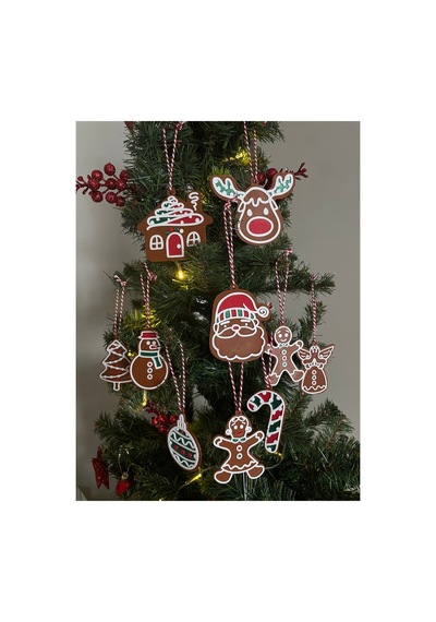 10 Lu Yılbaşı Ağacı Süs Seti Noel Temalı Dekoratif Çam Ağacı Süsleri Diğer