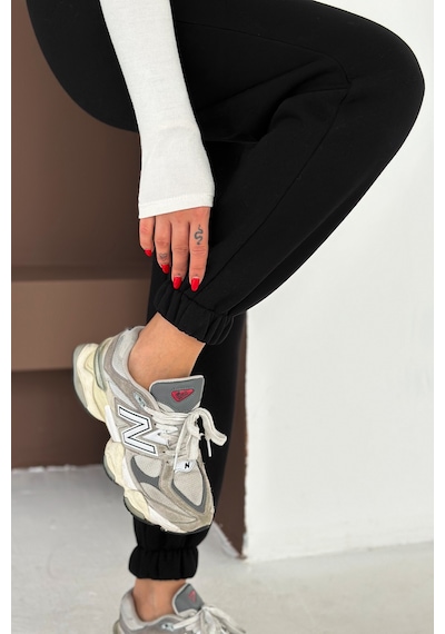 Kadın Yüksek Bel Jogger Eşofman Altı Soft Motion SiYAH