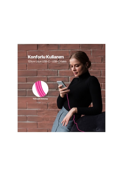 Ttec Usb-c - Usb-c 120cm 60w Pd/qc Hızlı Şarj/data Kablosu - 2dk59