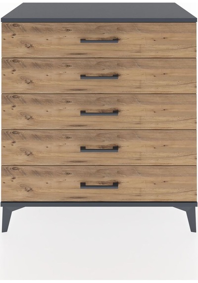 Hyperion Şifonyer 5 Çekmeceli 88x44x96 Antrasit-çam Antrasit