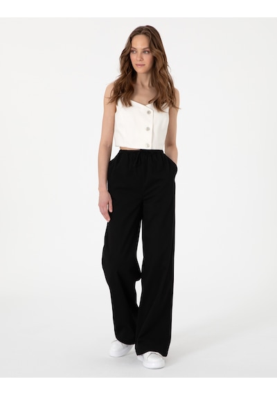 Pierre Cardin Kadın Siyah Pantolon Kanvas-chino 50313136-vr046 Siyah