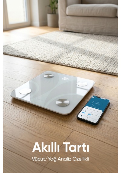 Glorifar Fitscale Bluetooth Beyaz Vücut Analiz Tartısı Diğer