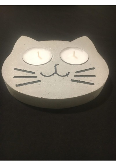 Kedi Yüzü Mumluk - Tealight Mum