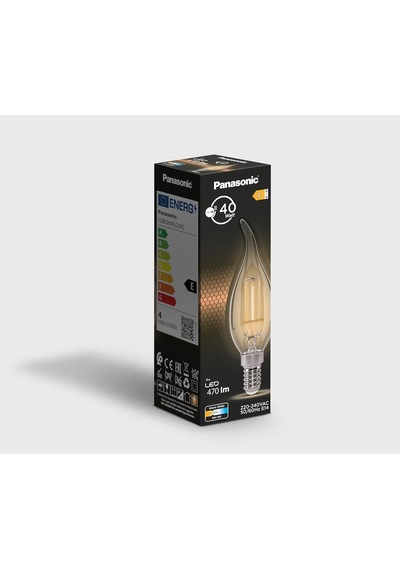 Lexroo Filament Ampul E14 Flame Mum Tipi 4w 470lm 2700k Sarı Işık Standart