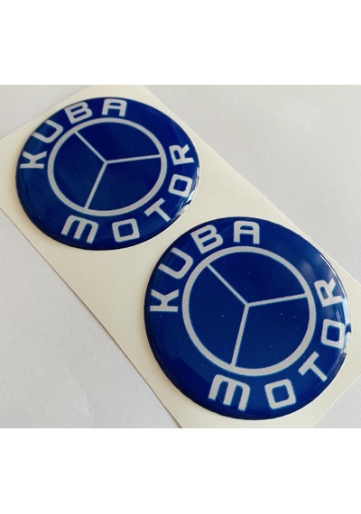 Kuba Logo Damla Etiket Sticker 5x5cm 2'li Lacivert