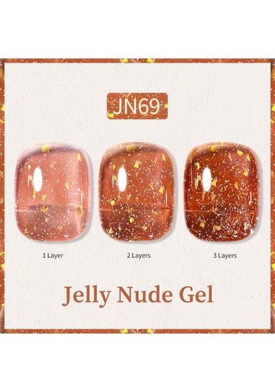 Born Pretty 10ml Jelly Nude Seri Kalıcı Oje Jn69 57851-19