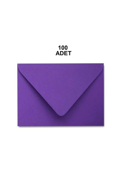 100 Adet Mor Renkli Küçük Zarf 7x9