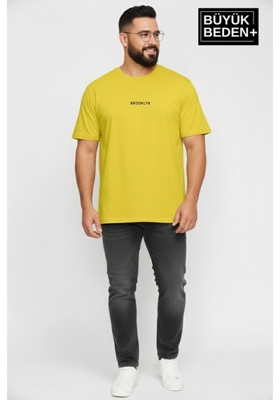 Superlife Erkek Büyük Beden Orta Brooklyn Baskılı 3xl-6xl Bisiklet Yaka Tshırt Spr26bts510-8 Sarı Superlife Erkek Büyük Beden Orta Brooklyn Baskılı 3xl-6xl Bisiklet Yaka Tshırt Spr26bts510-8 Sarı