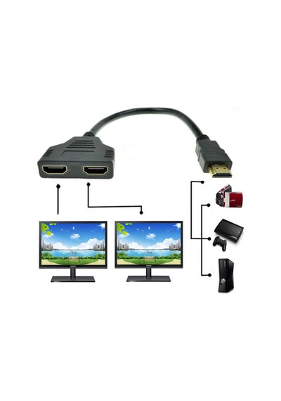 SpeedUF 2 Port Hdmi Splitter Switch Çoklayıcı Çoklu Ekran