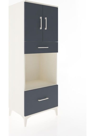 Hyperion Dolap 2 Raflı 2 Çekmeceli 2 Kapaklı 60x44x163 Aytaşı-antrasit Aytası