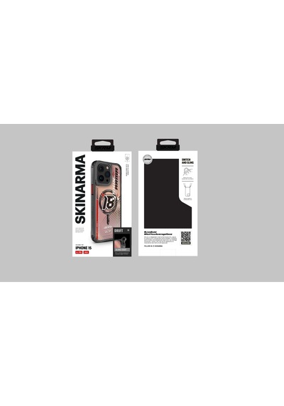 Apple Uyumlu iPhone 15 Pro Skinarma Magsafe Şarj Özellikli Sticker Yapıştırmalı Drift Kapak Mavi