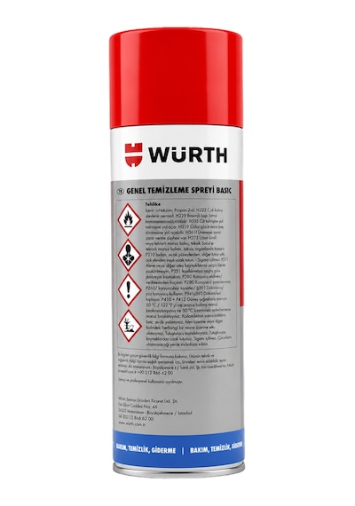 Würth Genel Temizleme Spreyi Basic 500 Ml - Yüksek Performanslı Fren Balata Ve Yağ Sökücü