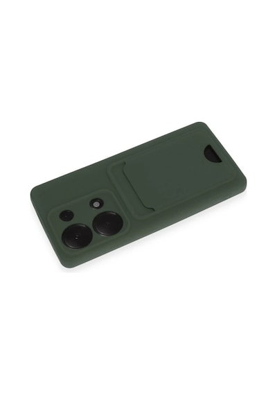 Xiaomi Redmi Note 13 Pro 4g Kılıf Kelvin Kartvizitli Silikon - Koyu Yeşil 0.2M-Çok Renkli