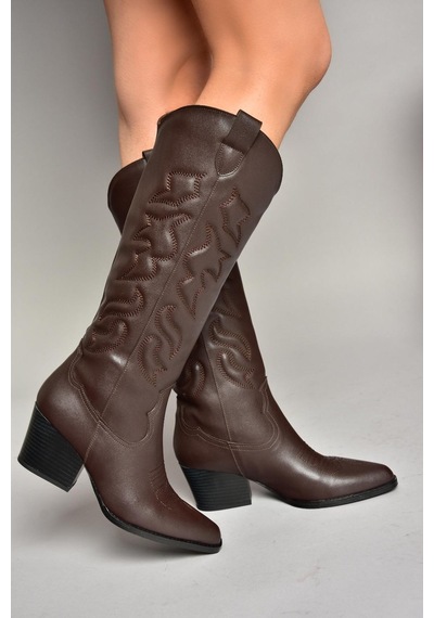 Fox Shoes T296815009 Kahverengi Kovboy Model Kadın Çizme Kahverengi-suni Deri Kahverengi Fox Shoes T296815009 Kahverengi Kovboy Model Kadın Çizme Kahverengi-suni Deri Kahverengi