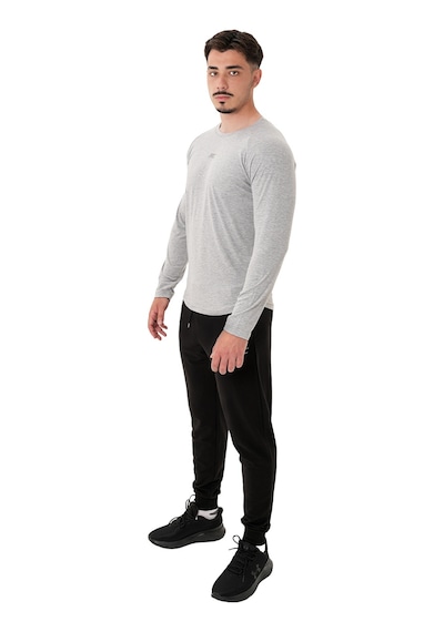 Musclecloth Elite Reglan Uzun Kollu T-shirt Gri Melanj Gri