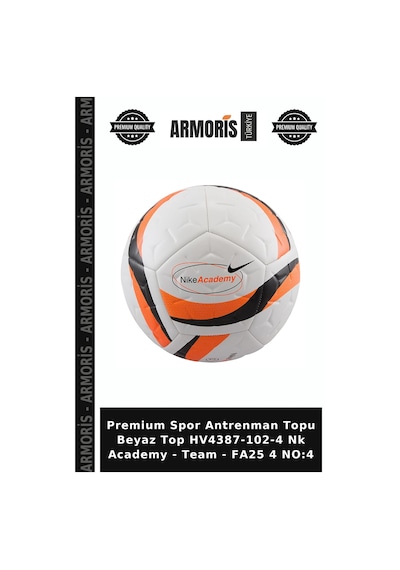 Premium Spor Antrenman Topu Beyaz Top Hv4387-102-4 Nk Academy - Team - Fa25 4 No:4 Çok Renkli