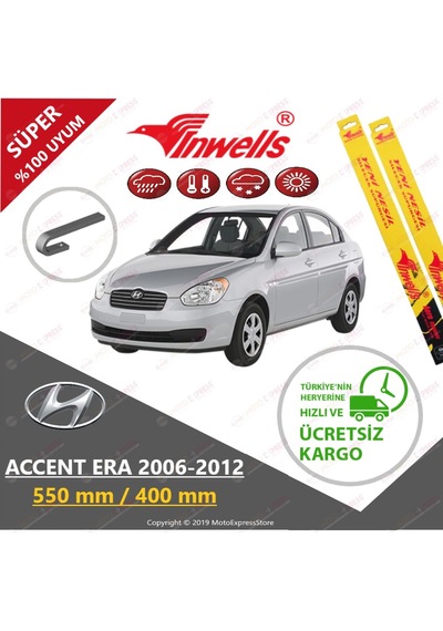 Hyundai Accent Era İnwells Muz Silecek Takımı 2006-2012 N11.3943