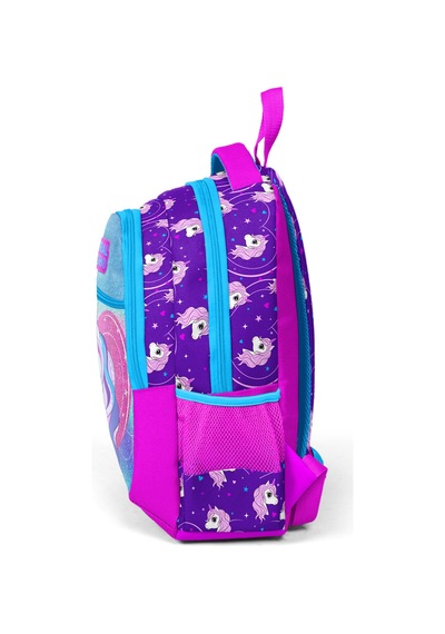 Coral High Kids Mor Pembe Unicorn Desenli Simli Üç Bölmeli Okul S
