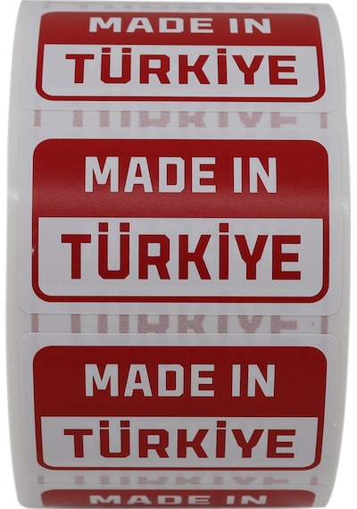 Made İn Türkiye Baskılı Kuşe Etiket 50mm X 30mm 1000 Adet