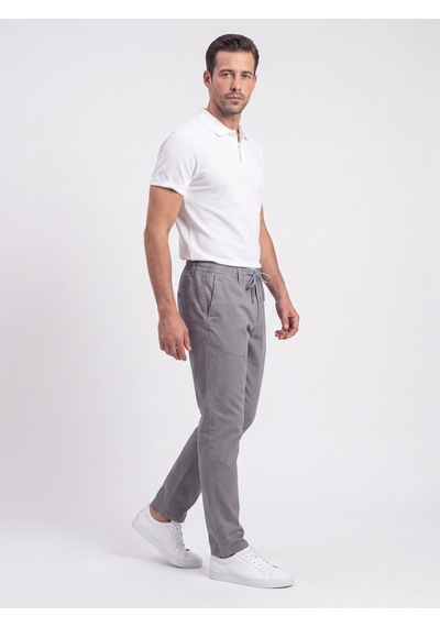 Gri Belden Bağlamalı Dynamic Fit Erkek Jogger Pantolon