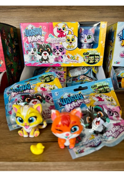 Washy Kitties Sevimli Kedi Figürü Kedişini Ortaya Çıkar