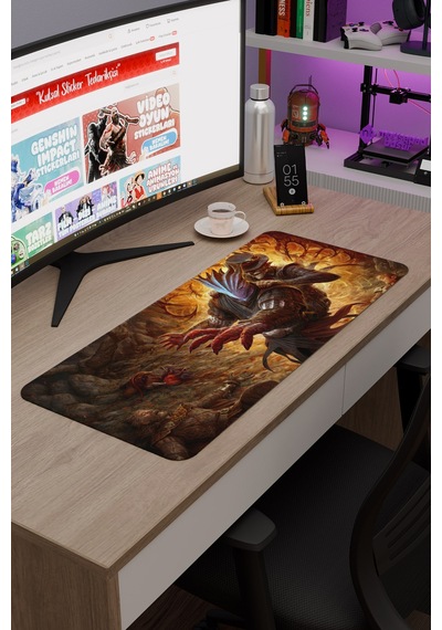 Baldur's Gate 3 Kaymaz Dikişli Kauçuk Oyuncu Mousepad V2 - 70x30 Xl Gaming Mouse Pad Fare Altlığı