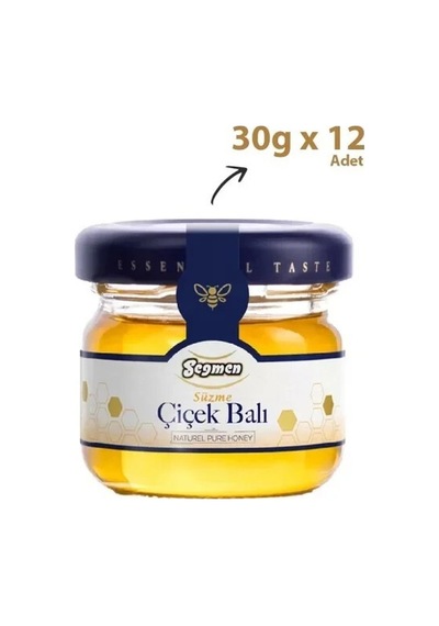 Seğmen Süzme Çiçek Balı Kavanoz 30 G 12'li