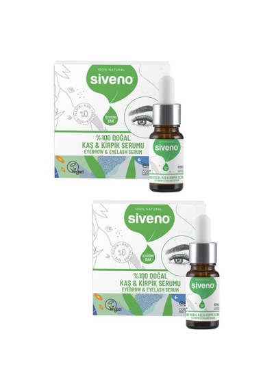 Siveno Ekonomik Paket 2  Adet % 100 Doğal Kaş Kirpik Serumu 10 Ml